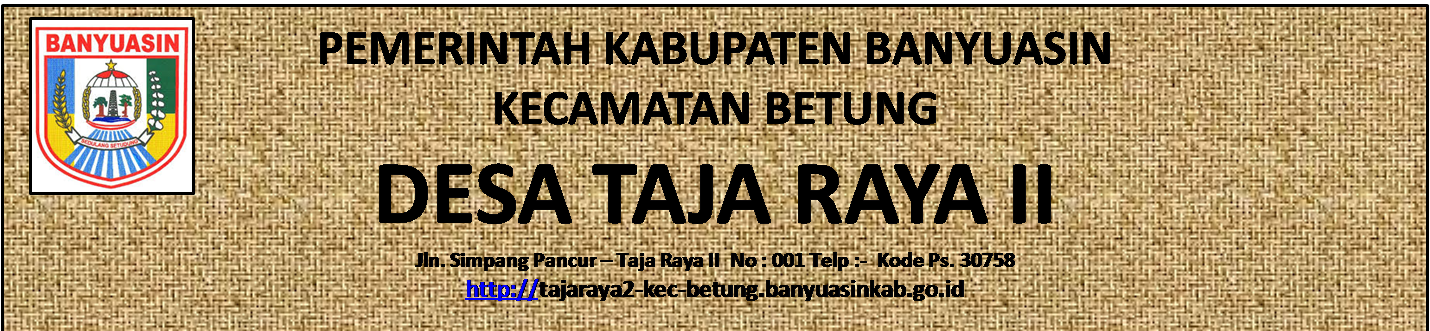 Website Desa Taja Raya II Kecamatan Betung Kabupaten Banyuasin